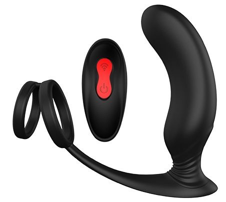 Черный массажер простаты REMOTE P-PLEASER - Dream Toys - в Белгороде купить с доставкой