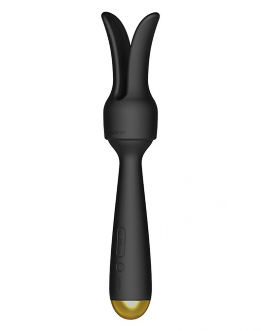 Черный интерактивный нагревающийся вибромассажер Emma Neo - Svakom