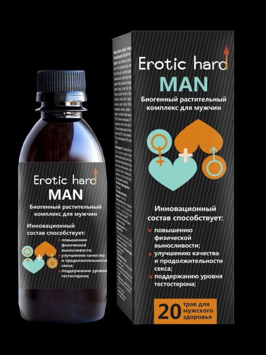 Мужской биогенный концентрат для усиления эрекции Erotic hard Man - 250 мл. - Erotic Hard - купить с доставкой в Белгороде