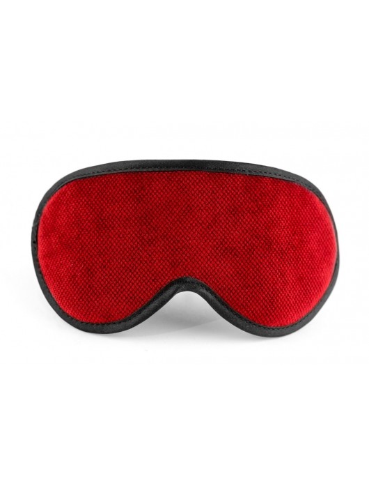 Красная сплошная маска на резиночке с черной окантовкой - БДСМ Арсенал - купить с доставкой в Белгороде