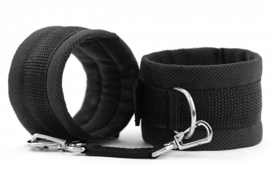 Черные наручники My rules на сцепке - БДСМ Арсенал - купить с доставкой в Белгороде