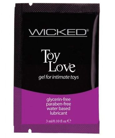 Лубрикант на водной основе для использования с игрушками WICKED Toy Love - 3 мл. - Wicked - купить с доставкой в Белгороде