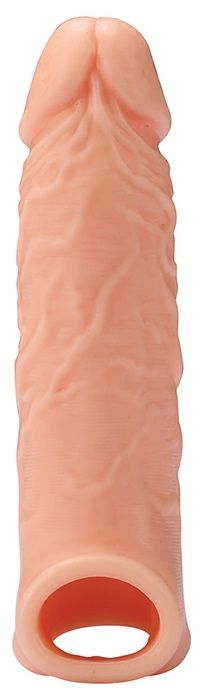 Телесная насадка EXTENDER WITH BALL STRAP 6.5 - 17 см. - Dream Toys - в Белгороде купить с доставкой