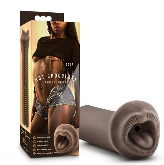 Коричневый мастурбатор-ротик Naughty Nicole - Blush Novelties - в Белгороде купить с доставкой
