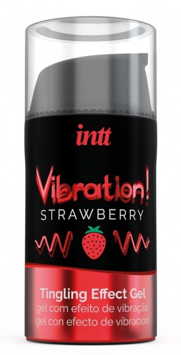 Жидкий интимный гель с эффектом вибрации Vibration! Strawberry - 15 мл. - INTT - купить с доставкой в Белгороде