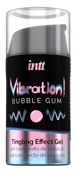 Жидкий интимный гель с эффектом вибрации Vibration! Bubble Gum - 15 мл. - INTT - купить с доставкой в Белгороде