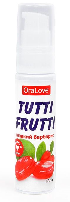 Гель-смазка Tutti-frutti со вкусом барбариса - 30 гр. - Биоритм - купить с доставкой в Белгороде