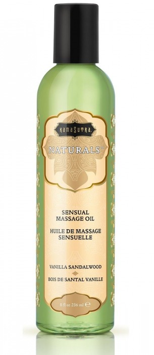 Массажное масло Naturals Vanilla Sandalwood с ароматом ванили и сандала - 236 мл. - Kama Sutra - купить с доставкой в Белгороде
