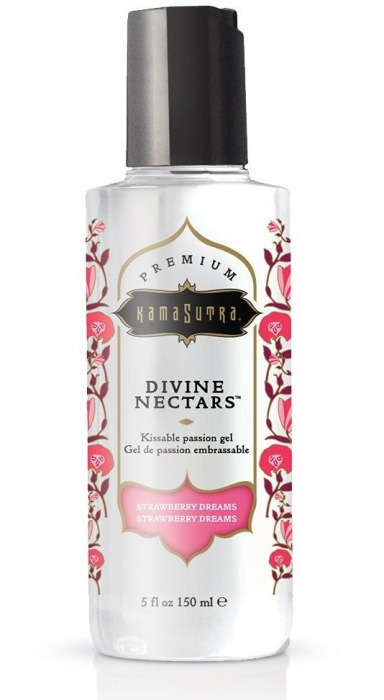 Гель-лубрикант на водной основе Divine Nectars Strawberry Dream с ароматом клубники - 150 мл. - Kama Sutra - купить с доставкой в Белгороде