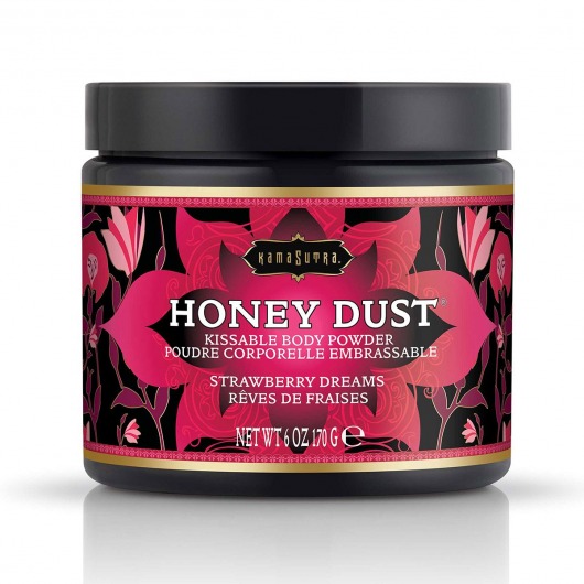 Пудра для тела Honey Dust Body Powder с ароматом клубники - 170 гр. - Kama Sutra - купить с доставкой в Белгороде