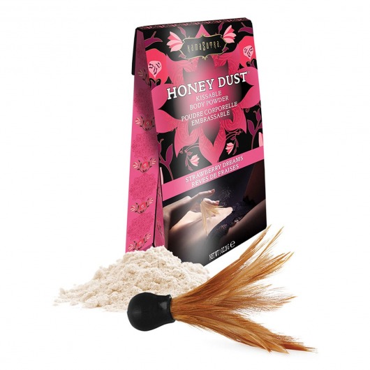 Пудра для тела Honey Dust Body Powder с ароматом клубники - 28 гр. - Kama Sutra - купить с доставкой в Белгороде