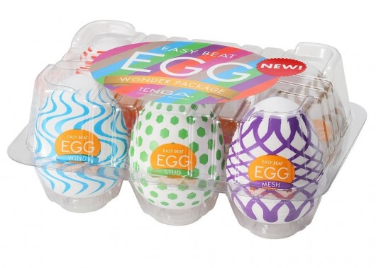 Набор из 6 мастурбаторов Tenga EGG IV с различным рельефом - Tenga - в Белгороде купить с доставкой