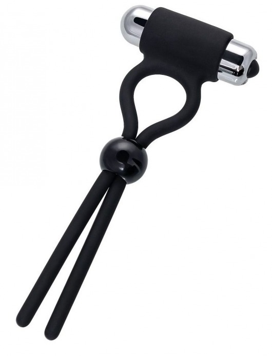 Черное эрекционное лассо Ect с виброэлементом - A-toys - в Белгороде купить с доставкой