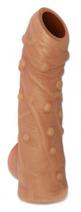 Телесная насадка с пупырышками и открытой головкой Nude Sleeve S - 10 см. - KOKOS - в Белгороде купить с доставкой