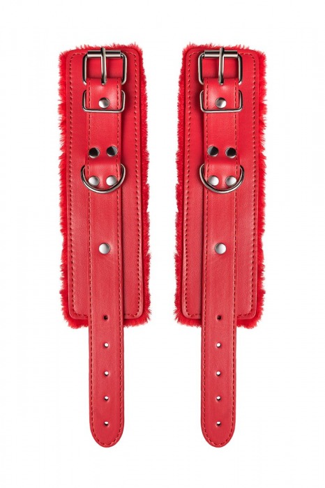 Красные наручники Anonymo из искусственной кожи - ToyFa - купить с доставкой в Белгороде