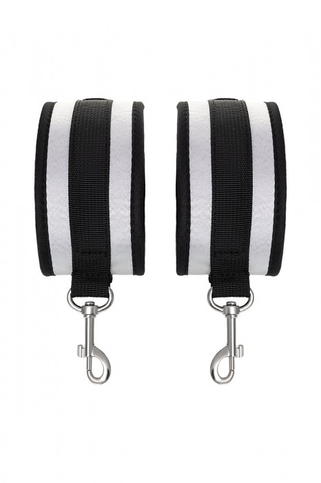 Серебристо-черные наручники Anonymo - ToyFa - купить с доставкой в Белгороде