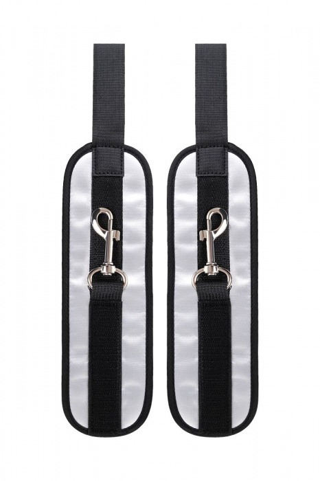 Серебристо-черные наручники Anonymo - ToyFa - купить с доставкой в Белгороде