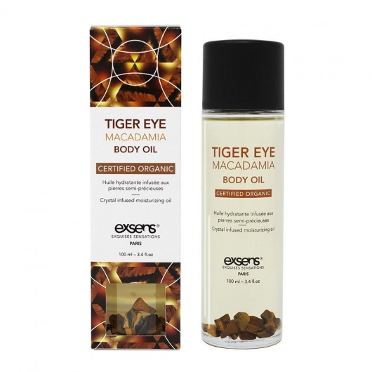 Органическое массажное масло TIGER EYE MACADAMIA - 100 мл. - Exsens - купить с доставкой в Белгороде
