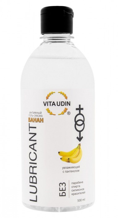 Интимный гель-смазка на водной основе VITA UDIN с ароматом банана - 500 мл. - VITA UDIN - купить с доставкой в Белгороде