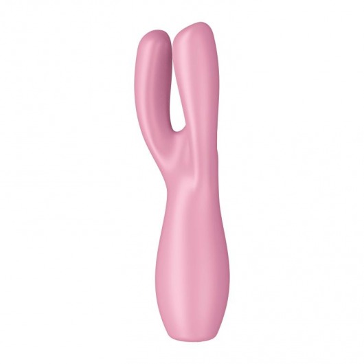 Розовый клиторальный вибромассажер Threesome 3 - Satisfyer