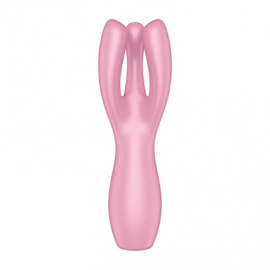 Розовый клиторальный вибромассажер Threesome 3 - Satisfyer