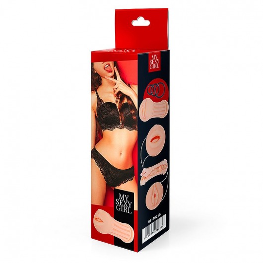 Двусторонний мастурбатор - ротик и вагина - Bior toys - в Белгороде купить с доставкой