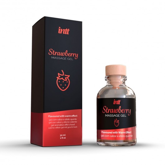 Массажный гель с ароматом клубники Strawberry - 30 мл. - INTT - купить с доставкой в Белгороде