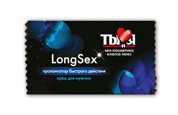 Пролонгирующий крем LongSex в одноразовой упаковке - 1,5 гр. - Биоритм - купить с доставкой в Белгороде