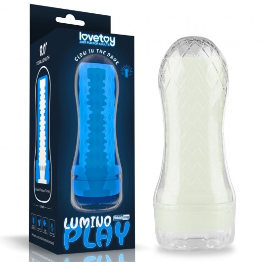 Светящийся в темноте мастурбатор Lumino Play Masturbator Ribbed - Lovetoy - в Белгороде купить с доставкой