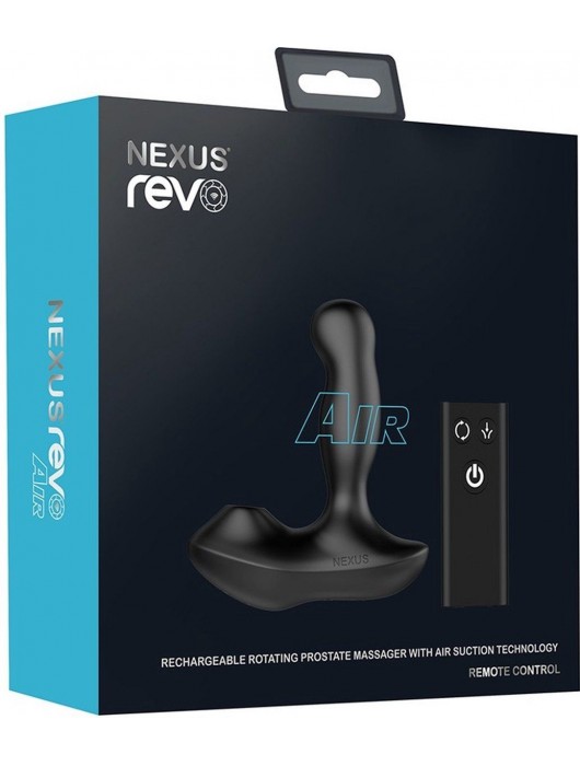 Черный вибратор-ротатор для стимуляции простаты Nexus Revo Air - Nexus Range - в Белгороде купить с доставкой
