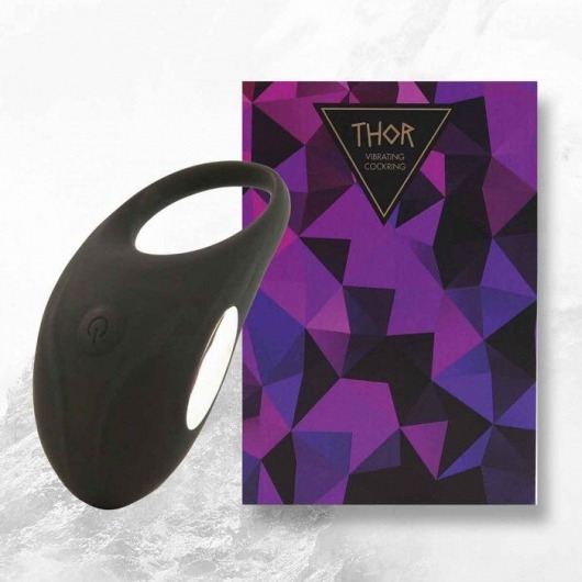 Черное эрекционное виброкольцо Thor Cockring - FeelzToys - в Белгороде купить с доставкой