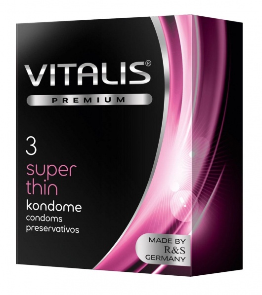 Ультратонкие презервативы VITALIS PREMIUM super thin - 3 шт. - Vitalis - купить с доставкой в Белгороде