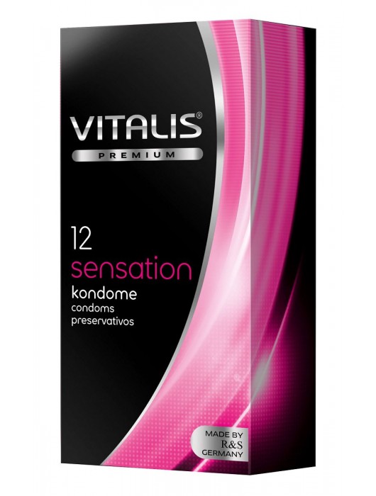 Презервативы VITALIS PREMIUM sensation с пупырышками и кольцами - 12 шт. - Vitalis - купить с доставкой в Белгороде