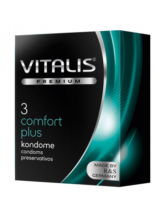 Контурные презервативы VITALIS PREMIUM comfort plus - 3 шт. - Vitalis - купить с доставкой в Белгороде