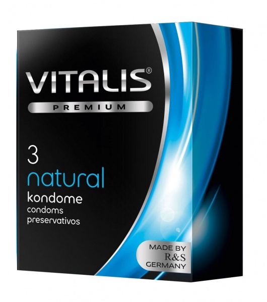 Классические презервативы VITALIS PREMIUM natural - 3 шт. - Vitalis - купить с доставкой в Белгороде