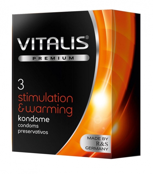 Презервативы VITALIS PREMIUM stimulation   warming с согревающим эффектом - 3 шт. - Vitalis - купить с доставкой в Белгороде