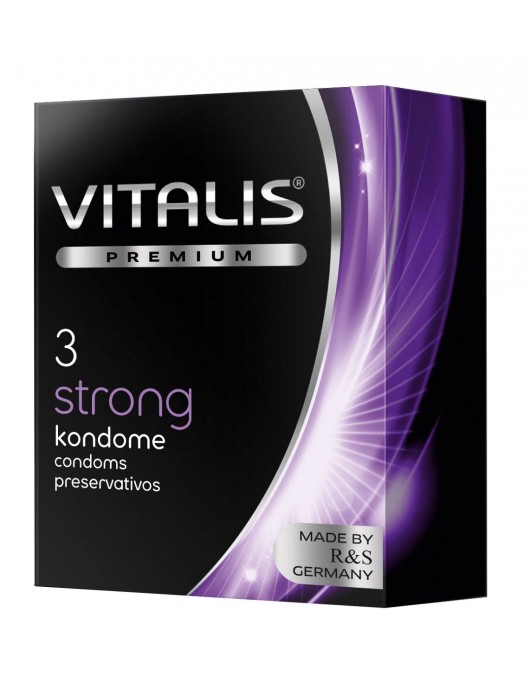 Презервативы с утолщенной стенкой VITALIS PREMIUM strong - 3 шт. - Vitalis - купить с доставкой в Белгороде