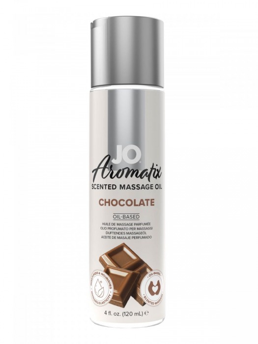 Массажное масло JO Aromatix Massage Oil Chocolate с ароматом шоколада - 120 мл. - System JO - купить с доставкой в Белгороде