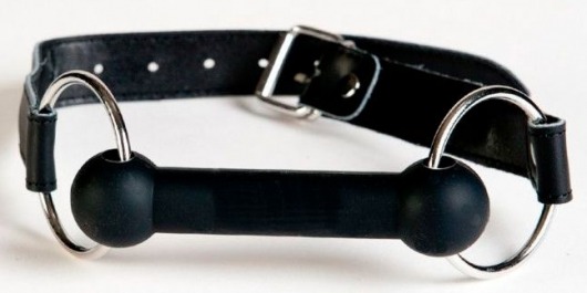 Чёрный кляп-трензель на кожаных ремешках - ToyFa - купить с доставкой в Белгороде