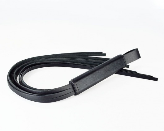 Черная кожаная плеть  Клео  - 60 см. - Sitabella - купить с доставкой в Белгороде