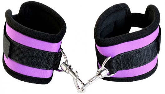 Наручники из неопрена фиолетового цвета - ToyFa - купить с доставкой в Белгороде