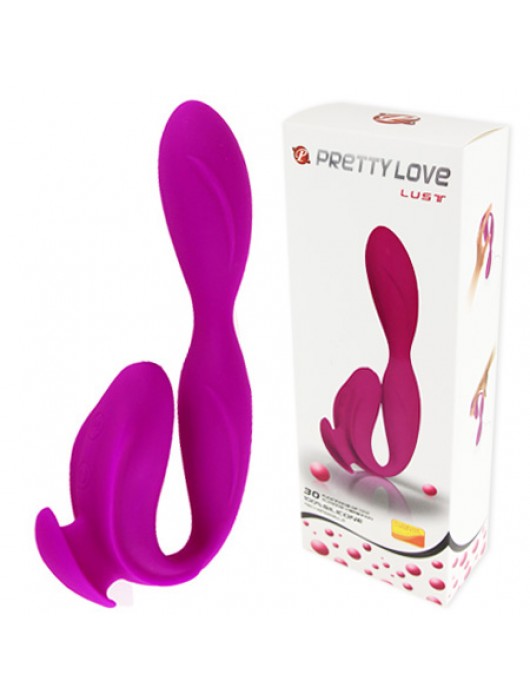 Перезаряжаемый вибромассажер с клиторальной стимуляцией - 21 см. - Baile