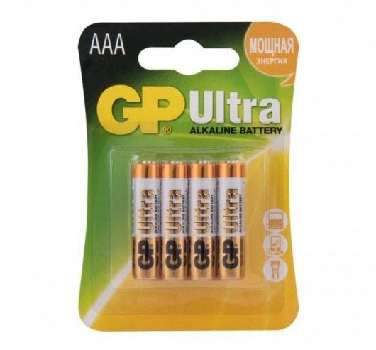 Батарейки алкалиновые GP Ultra Alkaline 24А AАA/LR03 - 4 шт. - Элементы питания - купить с доставкой в Белгороде