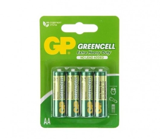 Батарейки солевые GP GreenCell AA/R6G - 4 шт. - Элементы питания - купить с доставкой в Белгороде