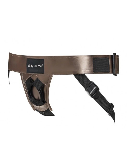 Бронзовый пояс для насадок Curious Harness - Strap-on-me - купить с доставкой в Белгороде
