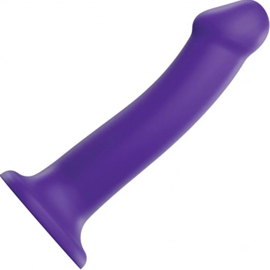 Фиолетовый фаллоимитатор-насадка Strap-On-Me Dildo Dual Density size L - 19 см. - Strap-on-me - купить с доставкой в Белгороде