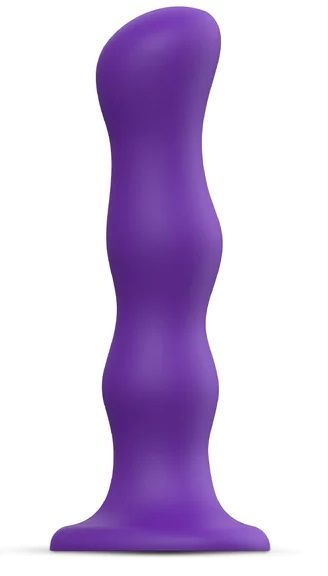 Фиолетовая насадка Strap-On-Me Dildo Geisha Balls size M - Strap-on-me - купить с доставкой в Белгороде