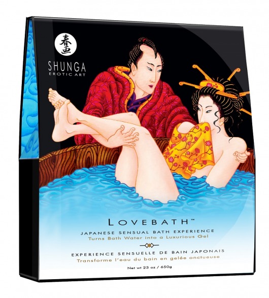 Соль для ванны Lovebath Ocean temptation, превращающая воду в гель - 650 гр. - Shunga - купить с доставкой в Белгороде