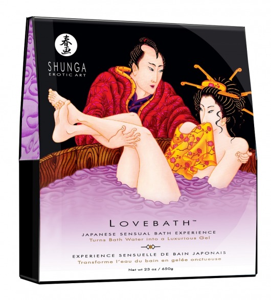 Соль для ванны Lovebath Sensual lotus, превращающая воду в гель - 650 гр. - Shunga - купить с доставкой в Белгороде