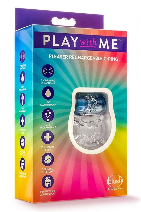 Фиолетовое эрекционное виброкольцо Pleaser Rechargeable C-Ring - Blush Novelties - в Белгороде купить с доставкой